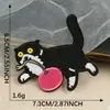 Patches de gato fofo de desenho animado bordados à máquina importados para decoração, patches termocolantes para bolsas e malas