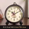 Suministro Exclusivo Transfronterizo de Relojes Despertadores Metálicos Retro, Relojes de Escritorio Silenciosos de 5 Pulgadas para Mesita de Noche, Relojes Elegantes para Sala de Estar y Dormitorio, Relojes de Mesa Estilo Europeo