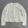Cárdigan de botones estilo minimalista para mujer, nueva colección de otoño, adecuado para el uso diario, de manga larga, ligero, transpirable, versátil, top protector solar, disponible en varios colores