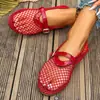 Sandalias de talla grande transfronterizas europeas y americanas, sandalias de verano, nuevo estilo europeo y americano de red, transfronterizas, con hebilla metálica hueca, venta al por mayor, talla grande