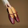 Sandálias de salto plataforma femininas de verão, sandálias slip-on versáteis, sapatos femininos de bico redondo tamanho grande, sandálias de bico fechado, sapatos de couro