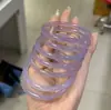 Popular Pulseira de Calcedônia Violeta Tipo Gelo para Mulheres, Pulseira de Ágata Cor Violeta Lilás Lavanda Clara