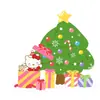 Decoración Navideña Transfronteriza 2027 Pegatinas Pegatinas para Vidrio Copos de Nieve Kitty Árbol de Navidad Pegatinas Estáticas Pegatinas para Puertas Calcomanías UV para Ventanas