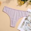 Nova roupa íntima de algodão puro feminina sexy charmosa confortável cor sólida sem costurar fio fio dental de cintura baixa feminina atacado transfronteiriço