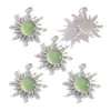 Acessórios de Joia de Liga com Pingente de Sol Olho de Gato para Brincos Pulseira Colar Pingente Decorativo W671