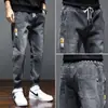 Jeans de Trabajo de Marca de Moda para Hombre Primavera y Otoño Nuevos Pantalones Acortados Sueltos Pantalones Largos Casuales Harlan