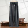 Suéter de cachemira pantalones casuales hombre 100% cachemira pura otoño e invierno Nuevo engrosado cintura alta cálido prenda exterior pantalones rectos
