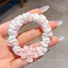 Scrunchie retrô com estampa de leopardo cor de café para outono, estilo coreano, moderno, versátil, elástico durável para rabos de cavalo e acessórios de cabelo
