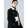 Camisa de Nicho Inspirada em Designer com Gola Removível, Jaqueta Curta de Manga Longa para Mulheres, Novo Estilo Outono 2026, Top Elegante Inspirado em Chanel