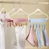Cabides aveludados, sem costura, com design que evita que o ombro do cabide fique torto, antiderrapantes, organizadores para casa, suporte para roupas de adultos, cabideiro de plástico reforçado