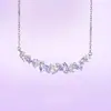 Flor de vid Diamante Morado Mismo Estilo que Zhao Yingzi Collar Sonrisa para Mujer Regalo de Nicho para Novia Cadena para Clavícula de Vacaciones