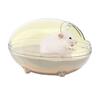 Banheiro de Areia Anti-respingos para Hamster Urso Dourado Totoro Panorâmico Transparente Banheiro Dinossauro Areia de Banho Anti-respingos Banheiro