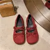 Novos Sapatos Rasos Redondos de Bico Redondo Estilo Francês Suaves para a Primavera com Laço, Adequados para Combinar com Vestidos, Sapatos Mary Jane