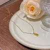 Joyería Transfronteriza Europea y Americana Moda y Exquisito Colgante Nicho Cadena Clavicular No Descolorante Oro de 18K Acero Titanio Accesorios de Collar para Mujer