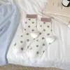 Meias de Bolinhas Grandes Color-Blocked com 26 Cores para Mulheres, Meias Finas de Algodão Respiráveis para Meia-Panturrilha de Primavera e Outono, Meias de Bolinhas Finas de Verão Sem Costura Slouch