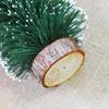 Mini adornos de árbol de Navidad flocados con agujas de pino de cedro, decoración creativa para el hogar, escritorio, pequeños regalos de Navidad al por mayor