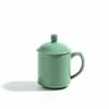 Kongshan Xinyu Creative Chinese Ceramic com tampa Office Bubble Tea Cup Longquan Celadon Copo de Presente de Reunião de Negócios