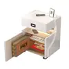 Mesita de noche inteligente para el hogar con caja fuerte integrada, multifuncional, simple y moderna, carga inalámbrica, para uso en dormitorio, no requiere instalación