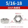 Tapa de Tornillo de Bloqueo para Tuerca Hexagonal Exterior Estándar Británico y Americano Ansib18.2.2304 Acero Inoxidable Tuerca Hexagonal Estándar Americana
