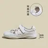 Gu Yun2026 Primavera Novo Velcro Branco Tênis de Treino Alemão Feminino Versátil Aumento de Altura Oculto Tênis de Skate Casual Tênis para Aumentar a Altura