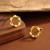 Pendientes de Plata 999 Pura con Diseño de Espiga de Trigo y Banda de Möbius para Mujer, Lujo Ligero, Gama Alta, Diseño de Nicho, Pendientes con Patrón Retorcido