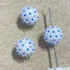 Nova Caneta de Flor de Argila Resistente com Contas Bola de Strass Furo Reto Contas DIY Chaveiro de Celular Acessórios de Corrente para Bolsa