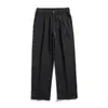 Pantalones Casuales Negros Micro-bota para Hombre, Caída Otoñal Rectos Ajustados Estilo de Alta Gama Pantalones de Moda