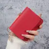 2025 Novo Porta-Cartões Curto Fofo Pequeno Porta-Moedas Feminino Casual Luxo Leve Couro PU Bolsa para Guardar Documentos Estilo Fino