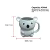 Taza de Cerámica Linda de Koala 350ml Taza de Café con Forma de Animal para Té Bebidas Calientes y Regalos