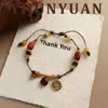 Collar Retro de Moda Estilo Étnico con Borla y Piedra Ojo de Tigre, Cadena Versátil de Suéter de Lujo Ligero de Nicho de Alta Gama para Mujer