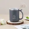Taza de Agua de Acero Inoxidable 304, Taza de Té Doble Pared Aislada para Estudiantes, Taza Sellada a Prueba de Fugas, Taza de Café de Oficina con Tapa