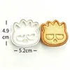 Molde de galleta de dibujos animados 3D tridimensional anime glaseado galleta fondant plástico tipo prensa molde para hornear en casa