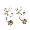Cobre Chapado en Oro Color Conservante Rama de Flor Anillo de Flor Colgante Material de Envoltura de Flores Hecho a Mano para DIY Accesorio de Pasador Estilo Antiguo