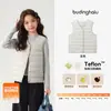 Ropa de Invierno Pudding Haru para Niñas, Tops de Moda y Cálidos, Chaleco Ligero y Cálido de Plumas Nuevo de Invierno 2026 para Niños