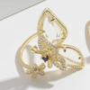 Anillo de circonita de Amazon, nuevo anillo de lujo de moda, chapado en cobre, oro real de 14 quilates, joyería al por mayor.