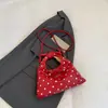 Bolso de Lunares para Mujer 2026 Estilo Nuevo Hombro Único Cruzado Bolso Dumpling Color Sólido Simple Elegante Lazo Bolso de Axila