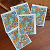 Promoção Quente Xizang Nepalês Pintado à Mão Puro Thangka Tara Verde Núcleo do Cartão 4*5