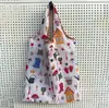 Bolsa de Ombro Casual Fashion para Viagem de Menina, Sacola de Compras de Supermercado Portátil de Nylon para Venda por Atacado