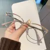 Nuevas Gafas de Media Montura Ultraligeras para Hombre 2025 Se Pueden Equipar con Metal Miopía Lisas Hombres Gafas Antiluz Azul Decoloración Wholesale Cruz