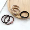 Anillo para el Cabello de Diamante Estilo Coreano Simple Marrón Leche Cuerda Gruesa de Alto Elástico para el Cabello Estilo Lujo Ligero Accesorios para Cola de Caballo Alta para Mujeres