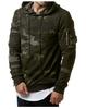 Nuevo en eBay, suéter polar ajustado informal con capucha y estampado de camuflaje para hombre, de nueva moda