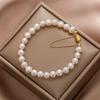 Atacado Pulseira de Pérola de Água Doce Natural Joias Design de Nicho para Meninas Verão Novo Pulseira da Moda Celebridade da Internet