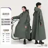 Impermeable Largo para Mujer para Lluvia Fuerte, Adecuado para Patinetas Eléctricas, Nuevo Modelo para Adultos, Diseño Integrado para Separación de Persona y Vehículo