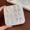 Colección de Pendientes de Carrousel de Gota de Aceite de Aleación de Dibujos Animados para Mujer con Pendiente de Unicornio de Aguja Plateada Pendientes del Zodiaco del Año del Caballo