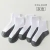 Meias Infantis de Primavera e Outono, Meias Esportivas Brancas Lisas para Meninos e Meninas, Algodão Penteado de Alta Elasticidade Fio Duplo Meias Pretas e Brancas para Estudantes Venda por Atacado