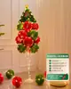 Decoración Navideña Luminosa Mesa Globos Flotantes Árbol de Navidad Tienda con Escaparate Flotante Atmósfera Festiva Arreglo de Escena de Disfraces