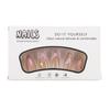 Unhas Postiças Curtas Mais Vendidas da Amazon em Degradê Nude com Estrelas Peroladas, Unhas Postiças Estilo Festivo