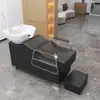 Fabricante de camas de lavatório para salão de cabeleireiro e barbearia cama de lavagem de cabelo para barbearia nova cama de lavatório semi-reclinável