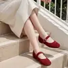 Zapatos Mary Jane Planos de Gamuza con Puntera Redonda de Colores Brillantes para Mujer, Suela Suave, Cómodos, Zapatos de Salón Estilo Hada, Piel Genuina Suela Suave