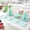 Decoración de Cumpleaños Adornos para Mesa de Postres Exhibidor de Boda Estante de Exhibición Desechable de Tres Niveles Soporte para Pasteles Rejilla para Pasteles
